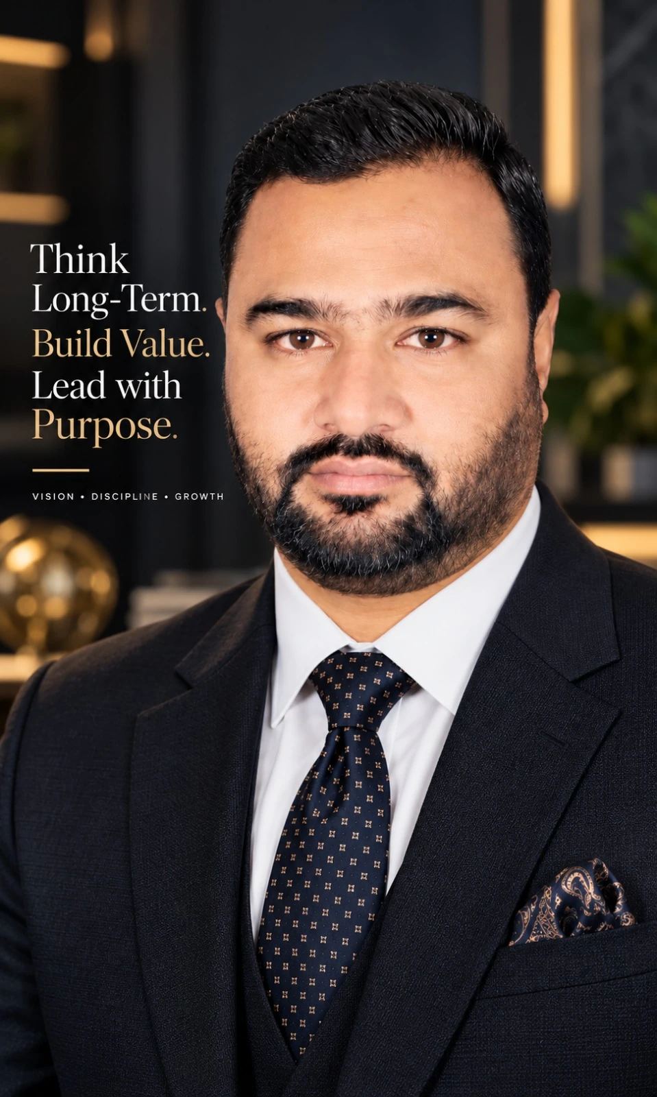 Nadeem Ahmed in professional attire